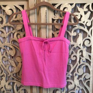 S Banana Republic sweater tank top w/ bow - pink
